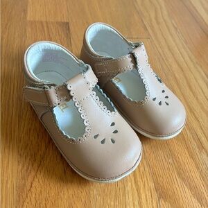Tan Toddler T-Strap Shoes